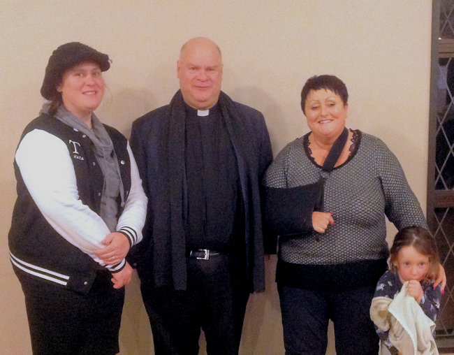  Father Brian with from left his daughter Helena-Jane (HJ), wife Janie and granddaughter Olive(4).JPG 